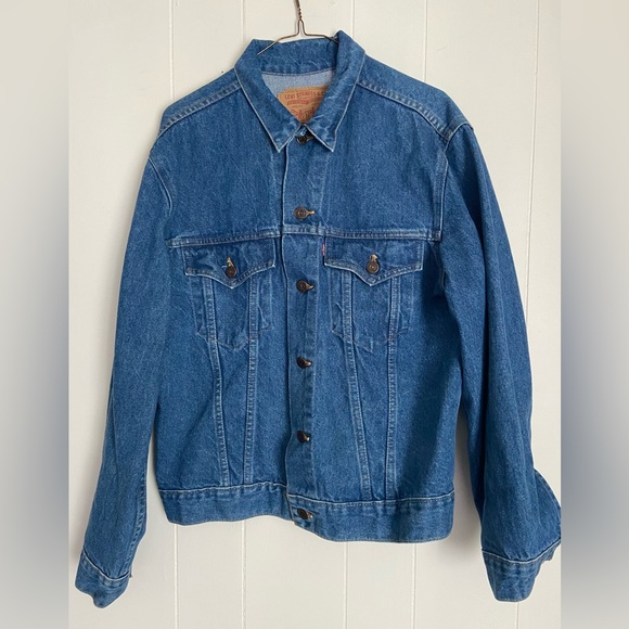 Vintage 70s-80s Levi’s NO POCKETS Blue Denim Jacket - LARGE - Picture 1 of 4